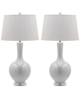 Safavieh Set of 2 Blanche Gourd Ceramic Table Lamps