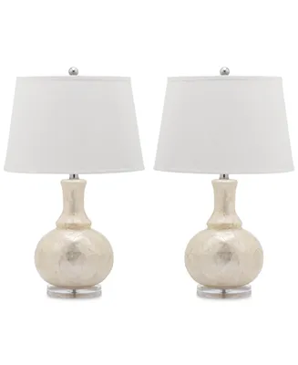 Safavieh Set of 2 Shelley Gourd Shell Table Lamps