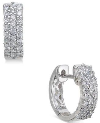 Diamond Hoop Earrings (1/2 ct. t.w.) in 14k White Gold
