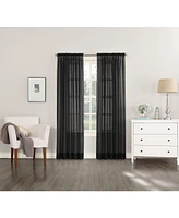 Sheer Voile Rod Pocket Curtain Panel