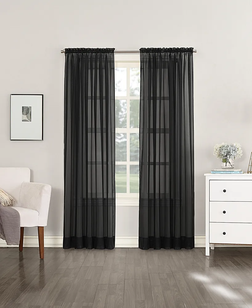 No. 918 Sheer Voile Rod Pocket Top Curtain Panel