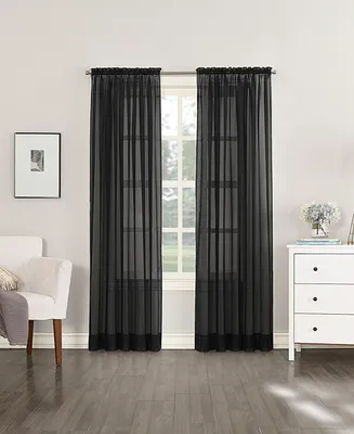 No. 918 Sheer Voile Rod Pocket Top Curtain Panel, 59" x 84"