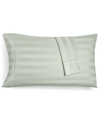 Charter Club Damask 1.5" Stripe 550 Thread Count 100% Cotton Pillowcase Pair, King, Exclusively at Macy's