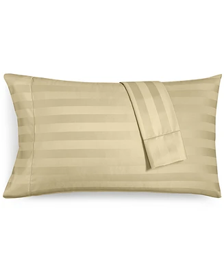 Closeout! Charter Club Damask 1.5" Stripe 550 Thread Count 100% Cotton Pillowcase Pair, Standard, Exclusively at Macy's