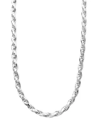 Giani Bernini Necklace Diamond Cut Rope Chain Necklace Bracelet
