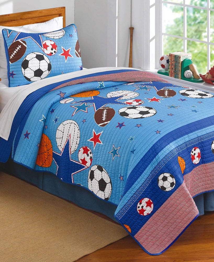 My World Sports & Stars Reversible 3-Pc. Full/Queen Comforter Set