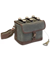 Legacy by Picnic Time Khaki Green & Brown Beer Caddy Cooler Tote with Opener