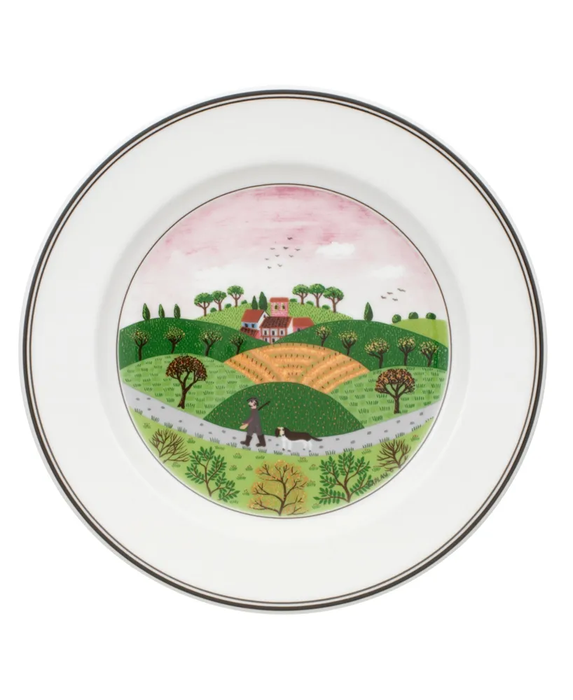 Villeroy & Boch Design Naif Rim Salad Plate Hunter & Dog