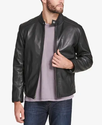Marc New York Men's Leather Moto Jacket, Created for Macy's