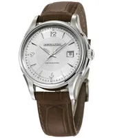 Hamilton Men's Swiss Automatic Jazzmaster Viewmatic Brown Leather Strap Watch 40mm H32515555