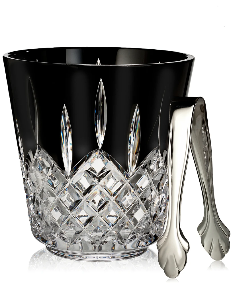 Waterford Lismore Black Ice Bucket & Tongs , 80.4 oz