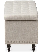 Kaylee Button-Tufted Storage Ottoman Bench