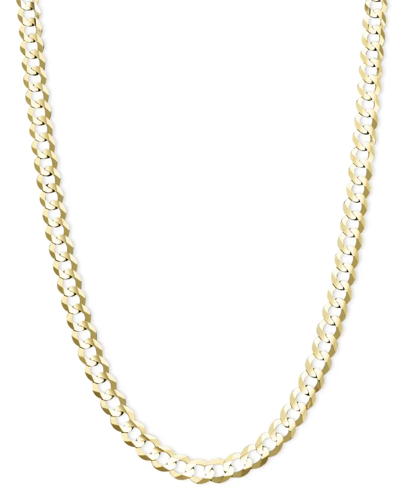 22" Open Curb Link Chain Necklace (4-5/8mm) in Solid 14k Gold