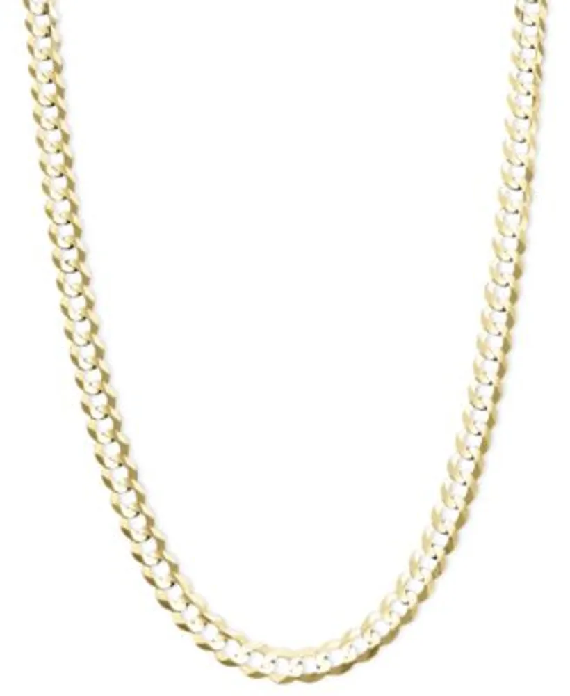 Open Curb Link Chain Necklace 4 5 8mm In Solid 14k Gold