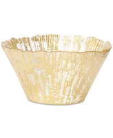 Vietri Rufolo Glass Gold Collection Small Deep Bowl