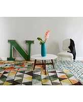 Novogratz by Momeni Bungalow BUN02 Green 2' 3" x 8' Runner Area Rug