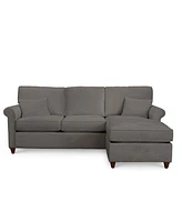 Lidia 82" Fabric 2-Pc. Reversible Chaise Sectional Sofa with Storage Ottoman, Created for Macy's