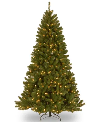 National Tree Company 9' North Valley Spruce Hinged Tree With 700 Dual Color Lights & PowerConnect