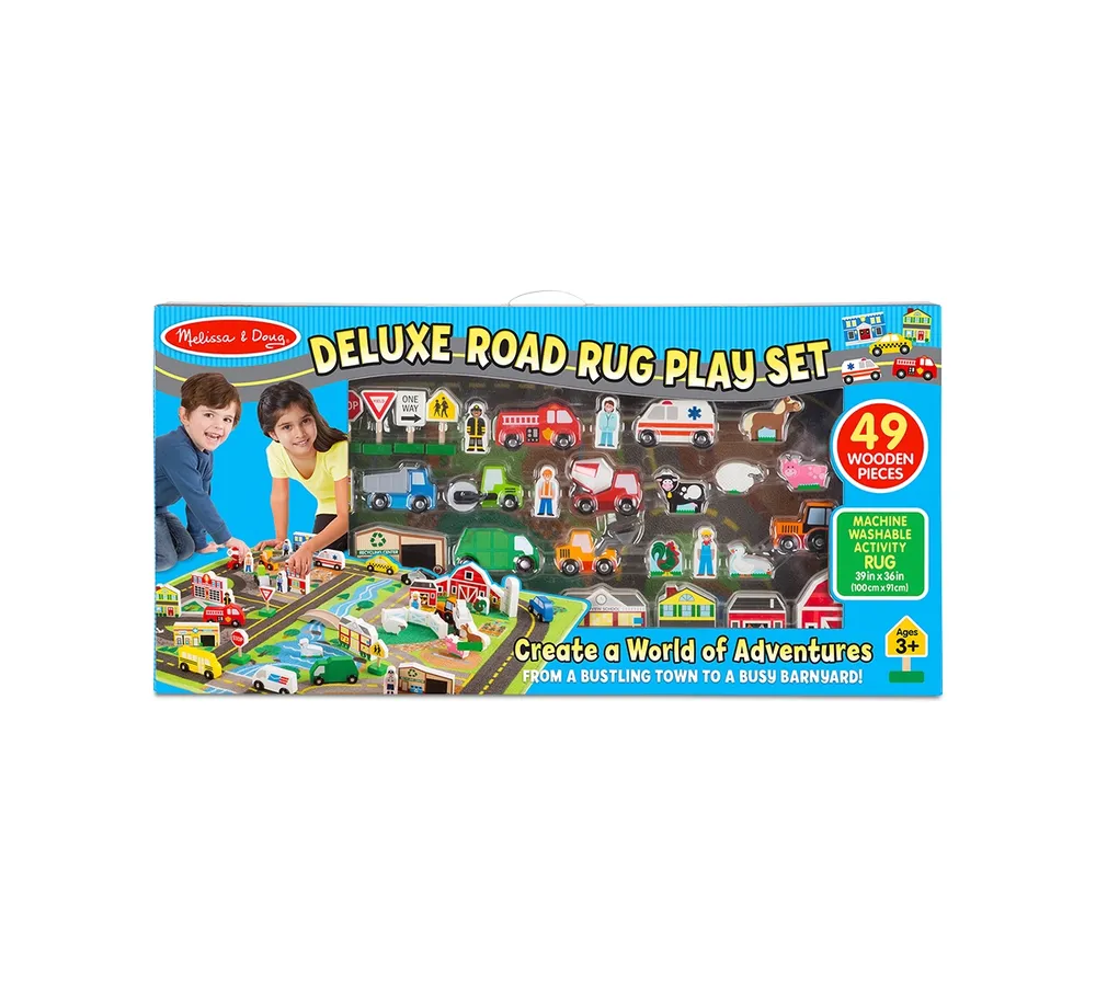 Melissa & Doug Deluxe Road Rug Play Set Playmat