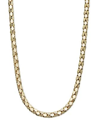 Italian Gold Popcorn Link Chain Necklace Collection In 14k Gold
