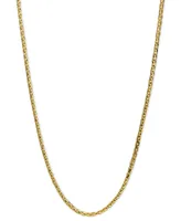 14k Gold Necklace, 18" Diamond Cut Wheat Chain (9/10mm)