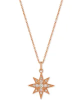 Le Vian Strawberry & Nude Diamond Star Pendant Necklace (1/4 ct. t.w.) 14k Gold or Rose