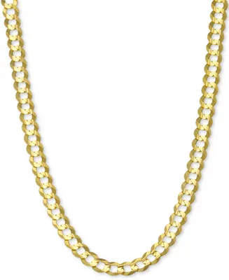 20" Open Curb Link Chain Necklace (4-5/8mm) in Solid 14k Gold