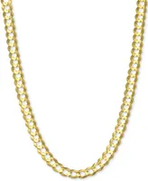 20" Open Curb Link Chain Necklace (4-5/8mm) in Solid 14k Gold