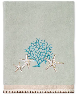 Avanti Beachcomber Embroidered Cotton Bath Towel, 27" x 50"