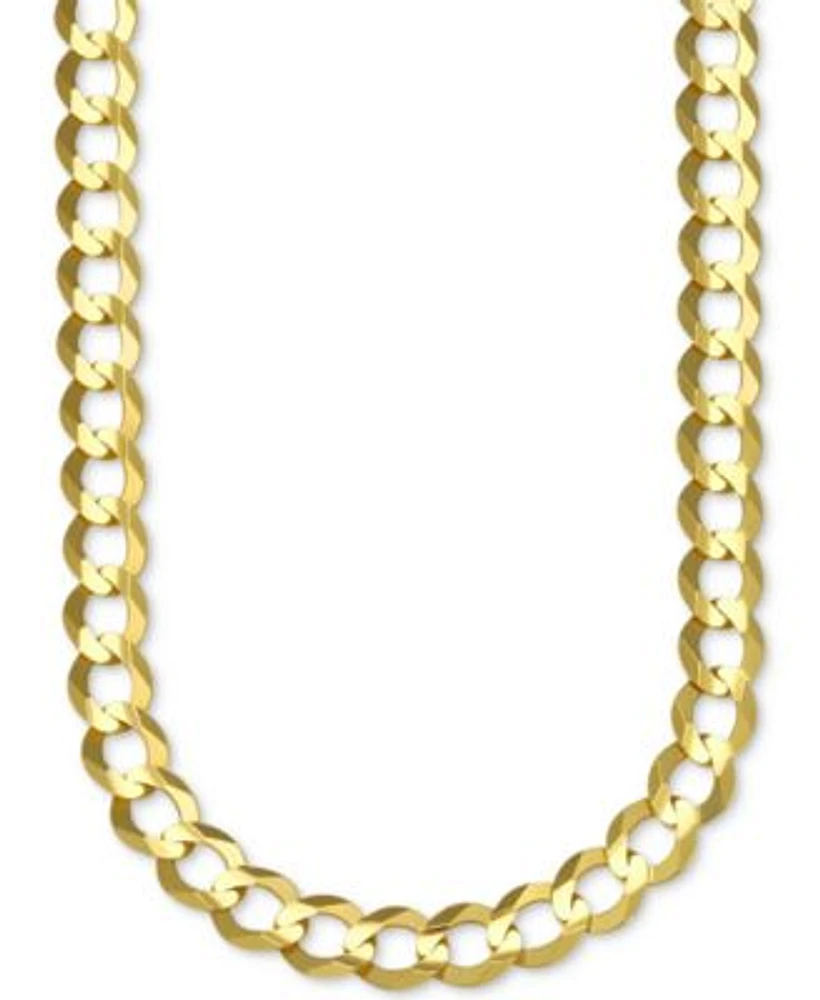 Italian Gold Open Curb Link Chain Necklace Collection 8mm In 10k Gold