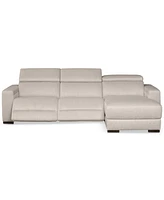 Closeout! Nevio 3-Pc. Fabric Sectional Sofa with Chaise, Created for Macy's