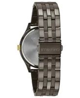 Caravelle Designed by Bulova Men's Gunmetal Stainless Steel Bracelet Watch 41mm