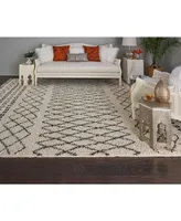 Closeout! Nourison Home Moroccan Shag MRS02 Cream 2'2" x 8'1" Runner Rug