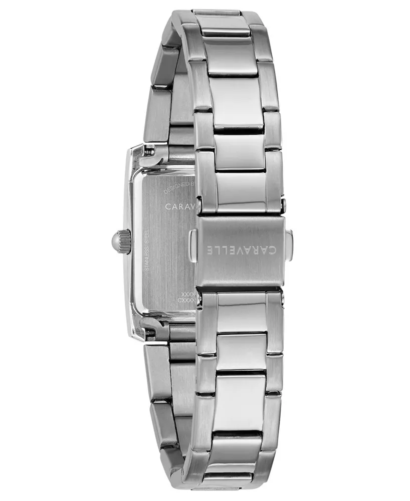 Caravelle Designed by Bulova Women's Stainless Steel Bracelet Watch 21x33mm