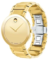 Movado Men's Swiss Sapphire Gold-Tone Pvd Stainless Steel Bracelet Watch 39mm