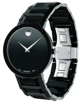 Movado Men's Swiss Sapphire Black Pvd Stainless Steel Bracelet Watch 39mm