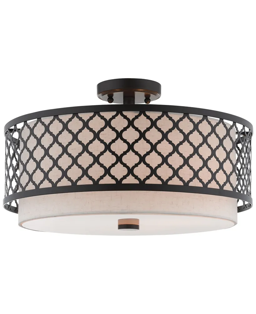 Livex Arabesque 3-Light 18" Semi Flush