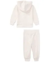 Polo Ralph Lauren Baby Girls Bear Hoodie and Pants Set