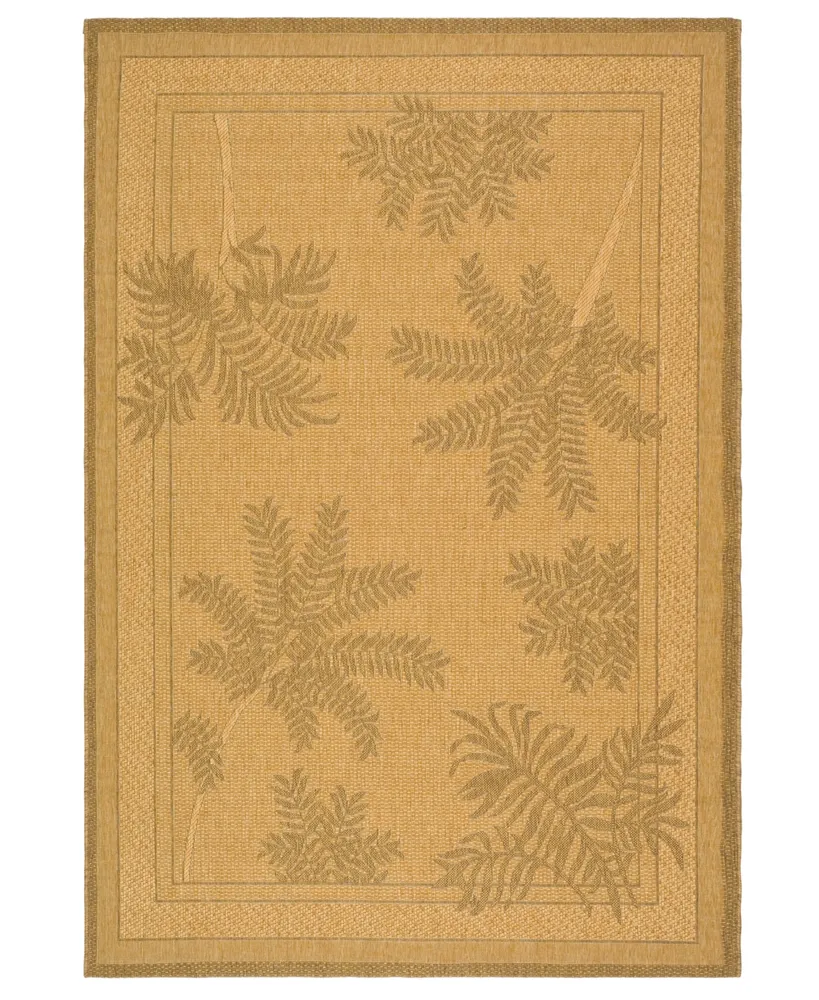 Safavieh Area Rug, Indoor/Outdoor Courtyard CY6683 Natural/Gold 4' x 5'7"