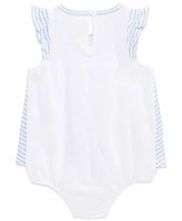 First Impressions Baby Girls Striped Sunsuit, Created for Macy's