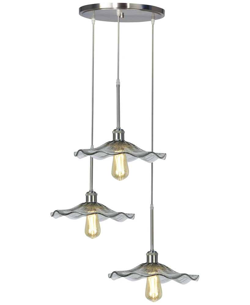 Dale Tiffany Indonesia 3-Light Led Art Glass Hanging Fixture