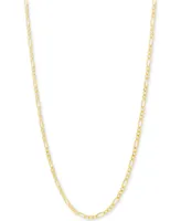 Italian Gold Figaro Link Chain 22" Necklace (2-3/8mm) in 10k Gold