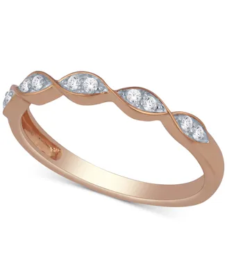 Diamond Scalloped Stackable Band (1/10 ct. t.w.)