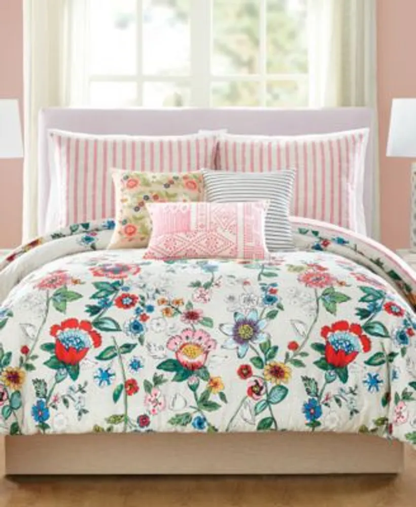 Casual Comfort Banquet Floral Lightweight Reversible Comforter Set