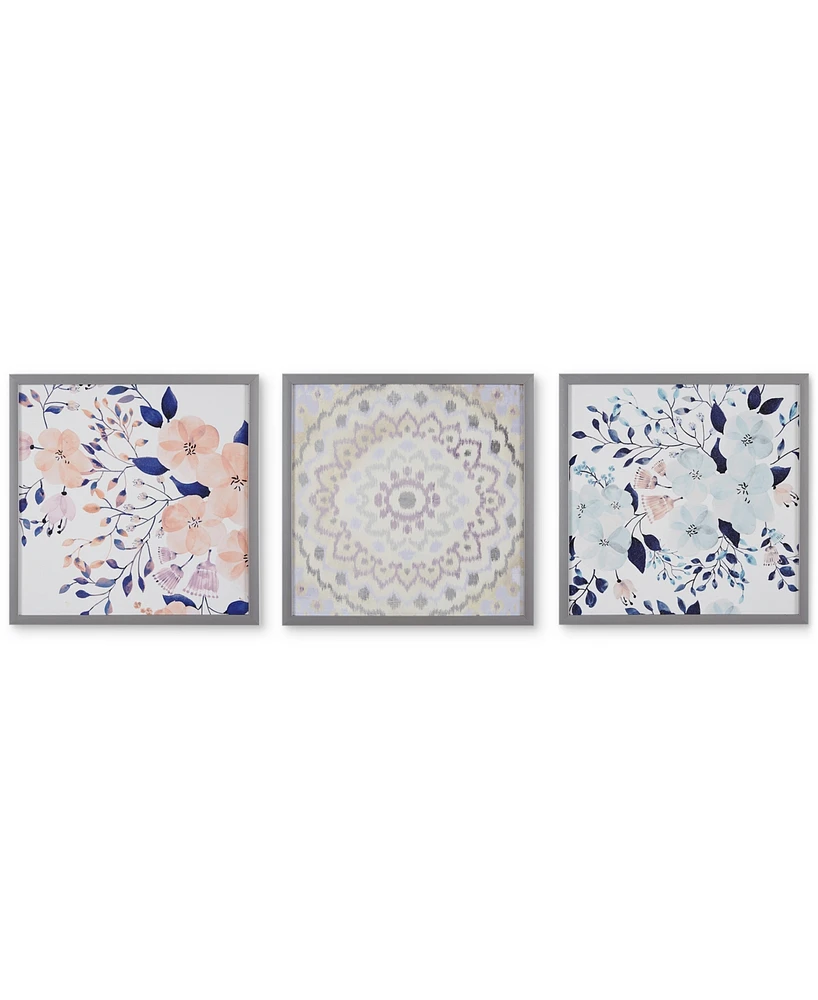 Intelligent Design 'Summer Bliss' Gel-Coated Decorative Boxed Wall Art, Set of 3