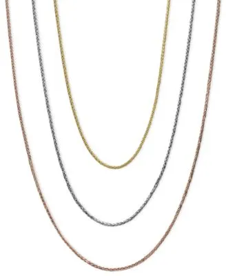 14k Gold 14k White Gold 14k Rose Gold Necklaces 16 20 Wheat Chain 9 10mm
