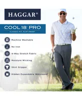 Men's Haggar Cool 18 Pro Classic-Fit Expandable Waist Flat Front Stretch Dress Pants