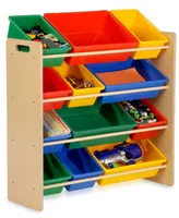 Honey Can Do Kids Toy Room Organizer with Totes, 12 Bins