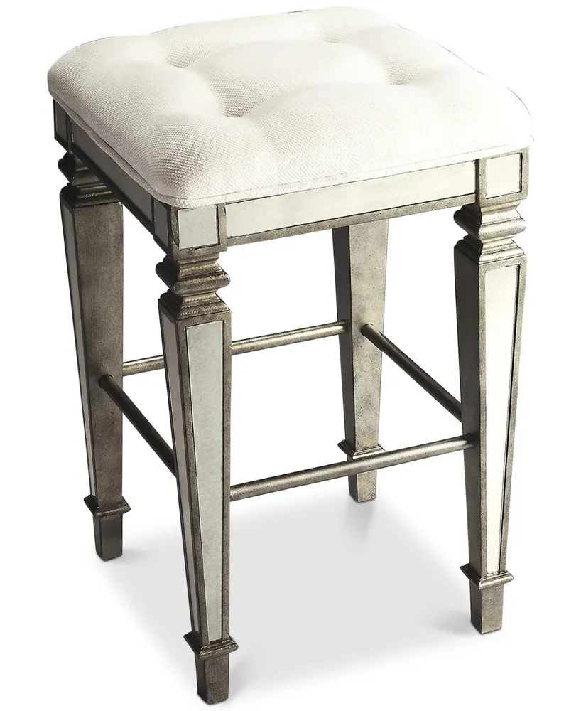 Butler Specialty Celeste Mirrored Bar Stool - Silver