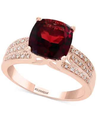 Effy Garnet (3-1/4 ct. t.w.) and Diamond (1/5 Ring 14k Rose Gold